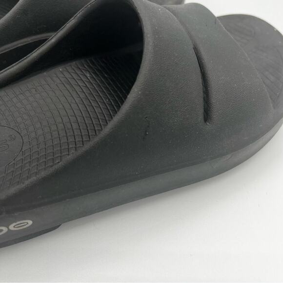 Oofos Slide Comfort Recovery Orthotic Slip On Sandal Black Womens 6 - Picture 7 of 7